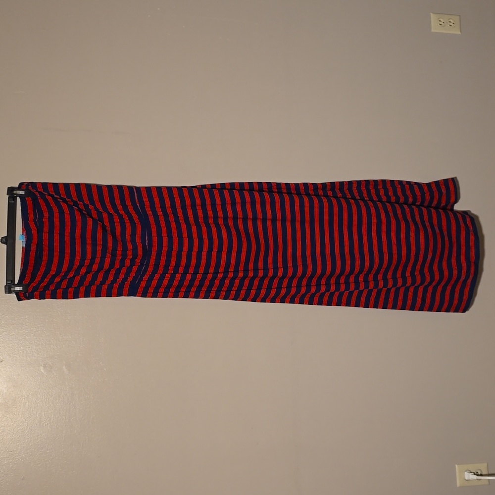 Escapada Maxi Dress Red/Blue Womens Size Large